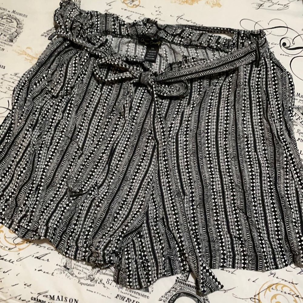 Paper Bag Tribal Print Shorts